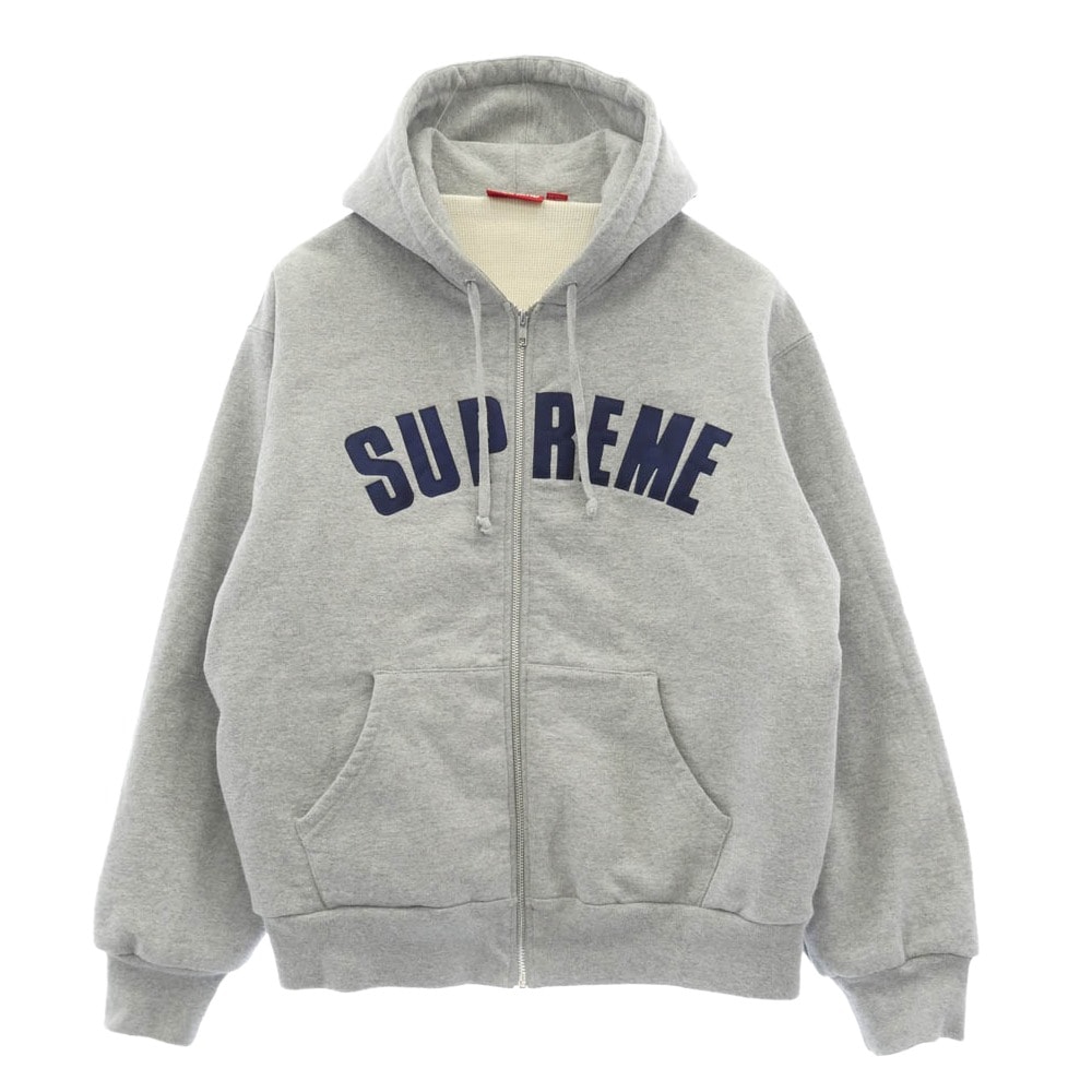 Supreme シュプリーム パーカー 24AW Arc Thermal Zip Up Hooded Sweatshirt アーチ サーマル スウェットシャツ ジップアップ パーカー フーディー グレー系 M【中古】