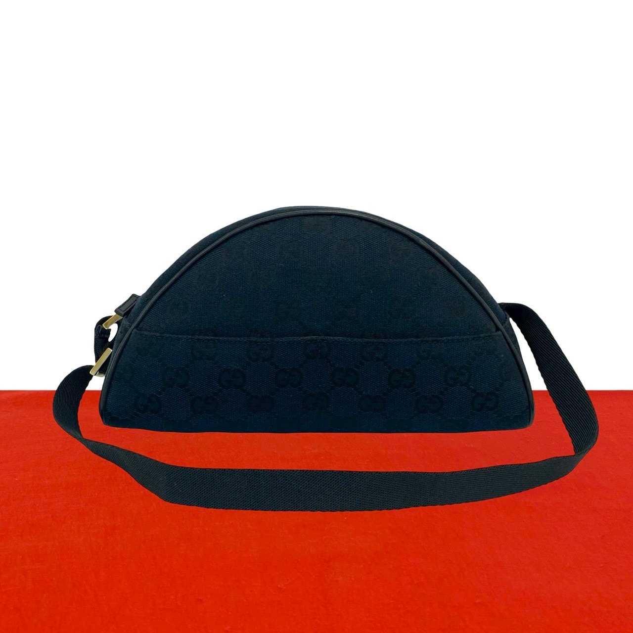 GUCCI グッチ キャンバス レザー ハンドバッグ ブラック
53772