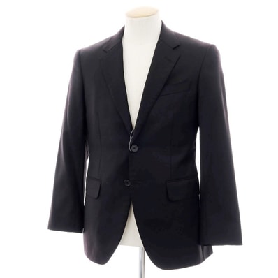 【中古】ポールスミス Paul Smith SUPER130’S ウール 2B テーラードジャケット ブラック【サイズS】【メンズ】