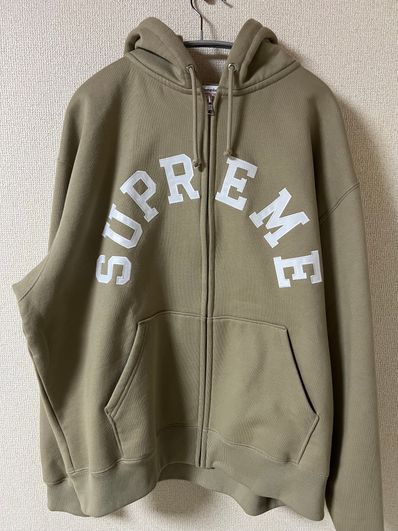 Supreme x Champion Zip Up Hooded Sweatshirt "Tan"