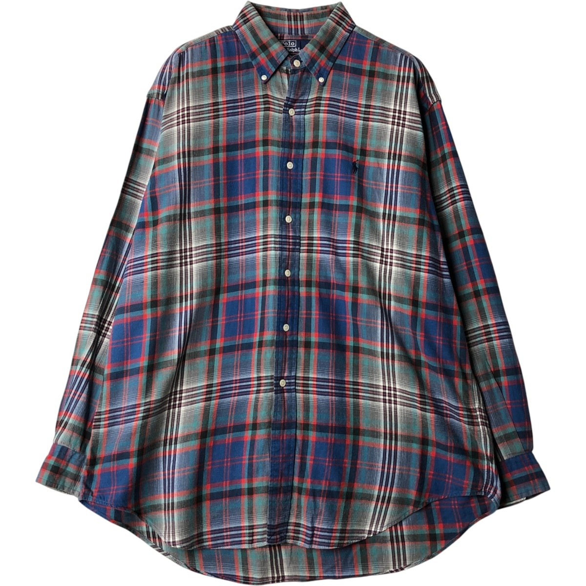 古着 ラルフローレン Ralph Lauren BLAIRE 長袖 ボタンダウンチェックシャツ メンズL相当/eaa650142