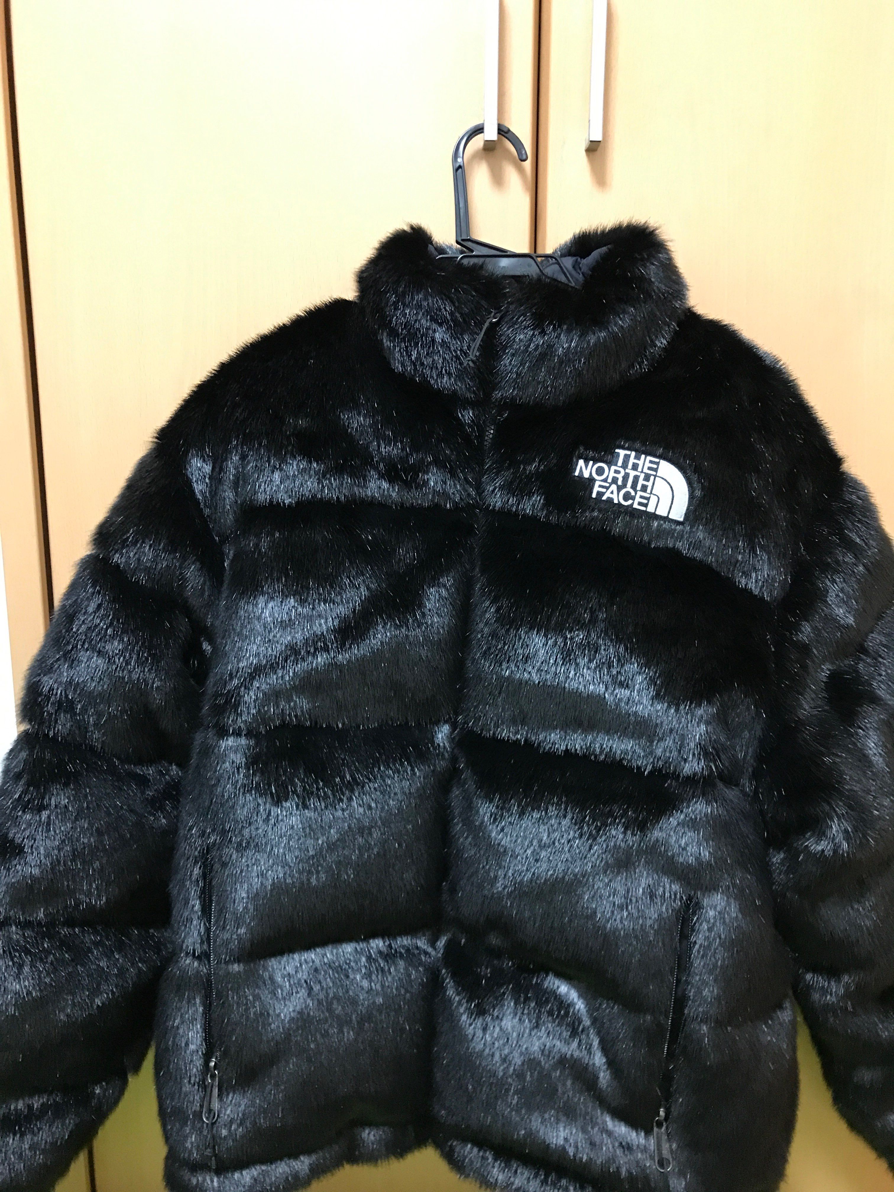 Supreme x The North Face Faux Fur Nuptse Jacket "Black"