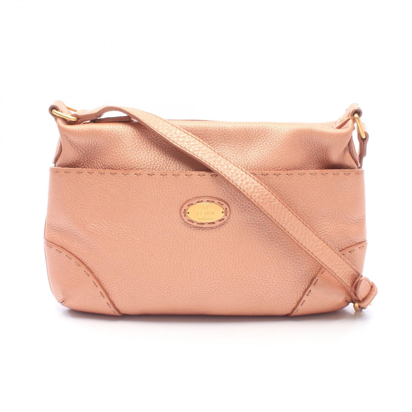 フェンディ FENDI セレリア ショルダーバッグ バッグ レザー レディース ピンク系 【中古】