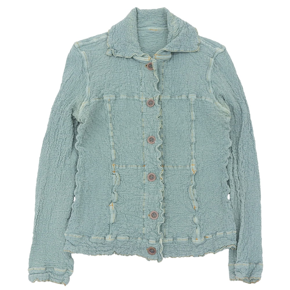 ミーイッセイミヤケ シャーリング シャツ ブルゾン ジャケット レディース グリーン 00s MI72FC611 ―