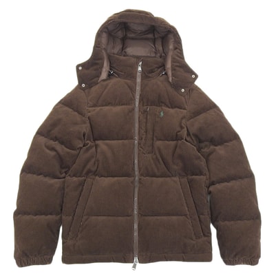 ポロ ラルフローレン 新品同様 POLO RALPH LAUREN ポロ ラルフローレン Gorham コーデュロイ ダウン ジャケット メンズ ブラウン XS MNPOOTW16021431 XS