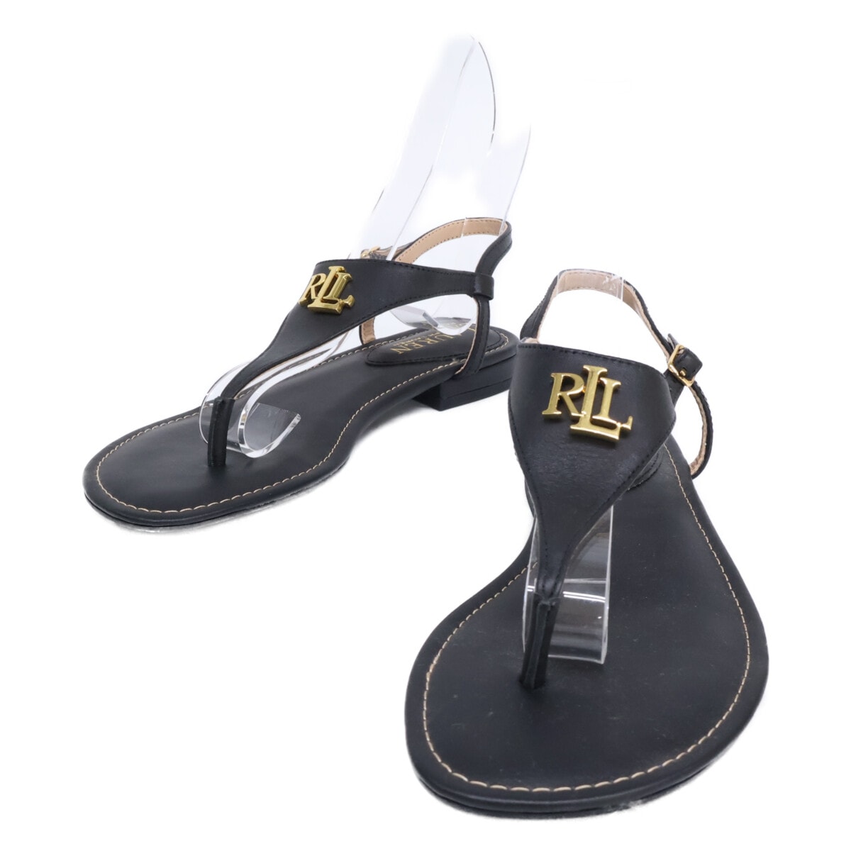 ローレン ラルフローレン 【新品未使用】ELLINGTON エリントン レザー トングサンダル US6