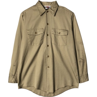 古着 80~90年代 ディッキーズ Dickies 長袖 ワークシャツ USA製 メンズM相当 ヴィンテージ/eaa577782