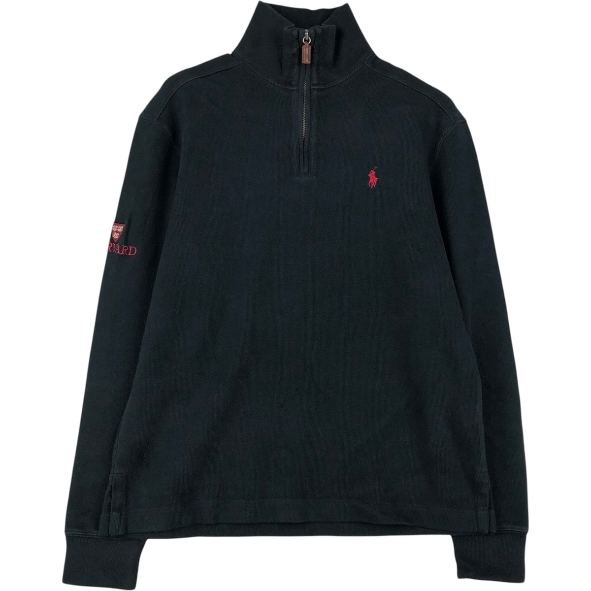古着 ラルフローレン Ralph Lauren POLO by Ralph Lauren HARVARD ハーバード大学 カレッジ ハーフジップスウェットシャツ トレーナー メンズS相当/eaa647705