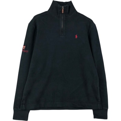 古着 ラルフローレン Ralph Lauren POLO by Ralph Lauren HARVARD ハーバード大学 カレッジ ハーフジップスウェットシャツ トレーナー メンズS相当/eaa647705