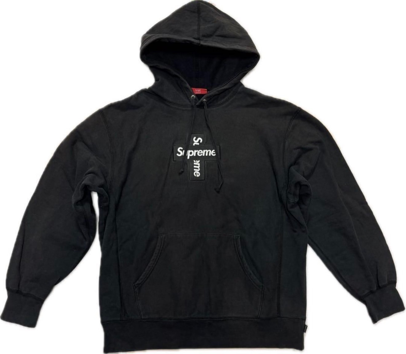 Supreme Cross Box Logo Hooded Sweatshirt "Black"