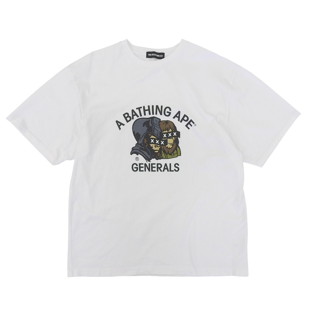 ゴッドセレクショントリプルエックス GENERAL TEET 半袖Tシャツ トップス メンズ 白 ホワイト XXL XXL