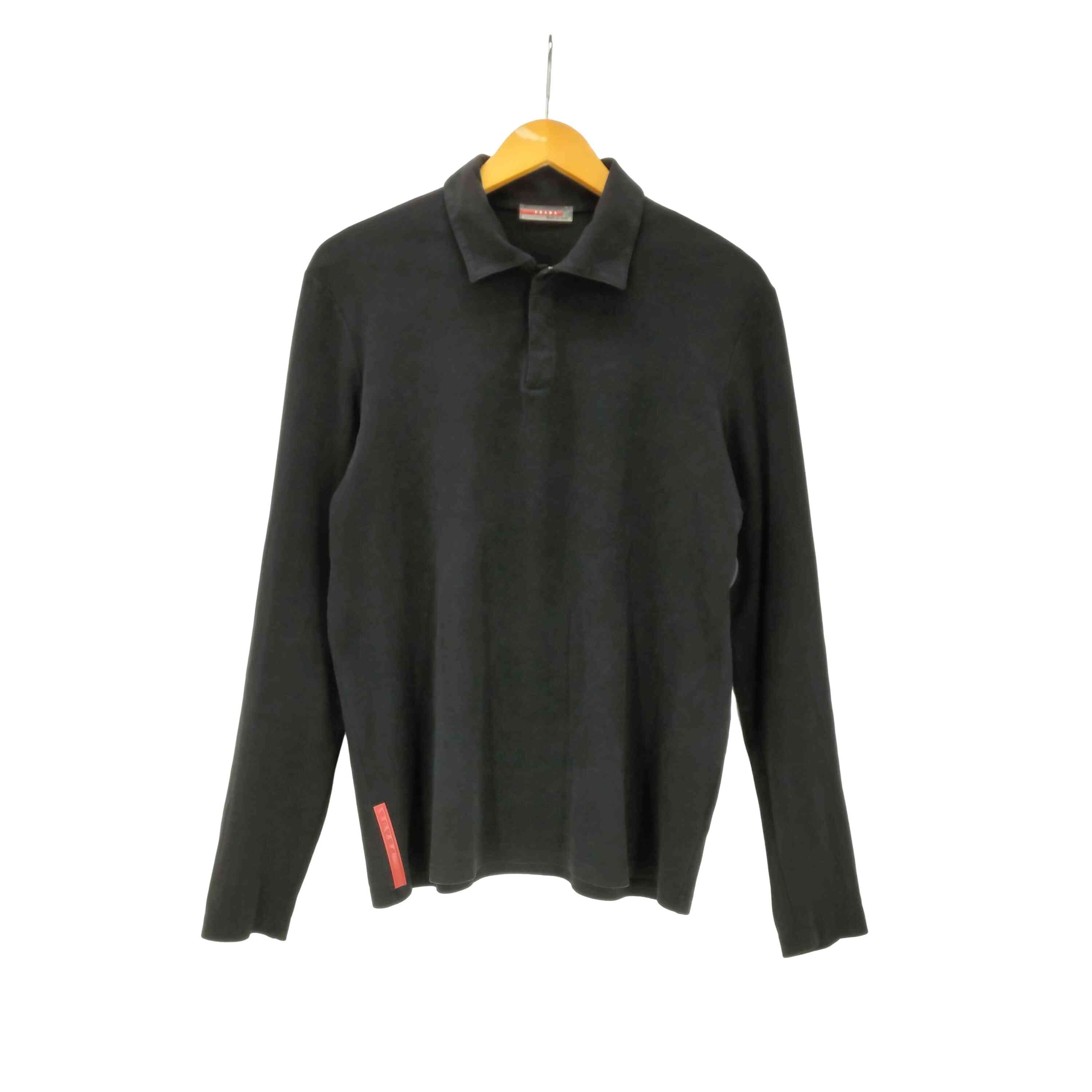 90-00S SPORT イタリア製 スナップボタン コットン L/S ポロ シャツ【1142493422859】