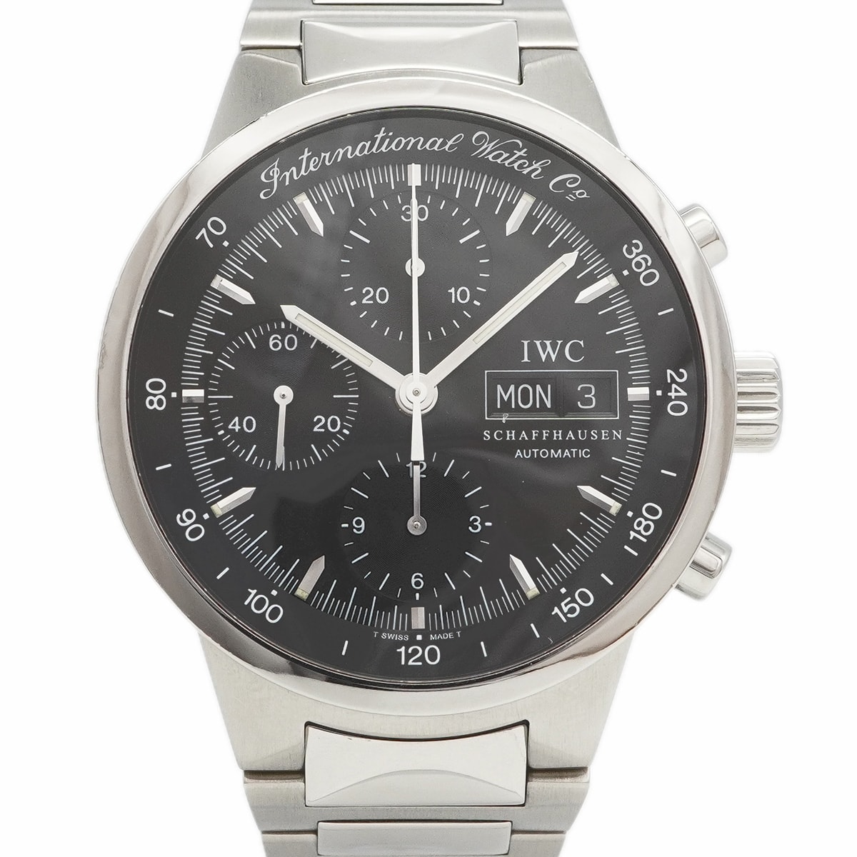 ★最終価格★SALE【6wcd0306】IWC アイダブリューシー シャフハウゼン GST クロノグラフ IW370708 黒文字盤【中古】腕時計 メンズ