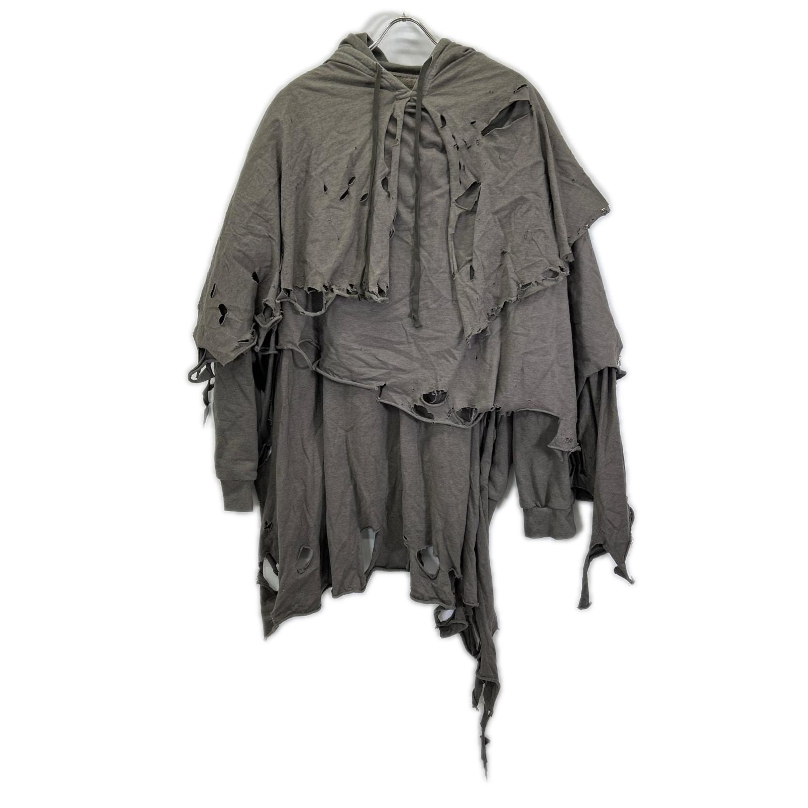 ダブレット 25AW34CS397 PHANTOM FRAYED HOODIE フーディパーカ XL