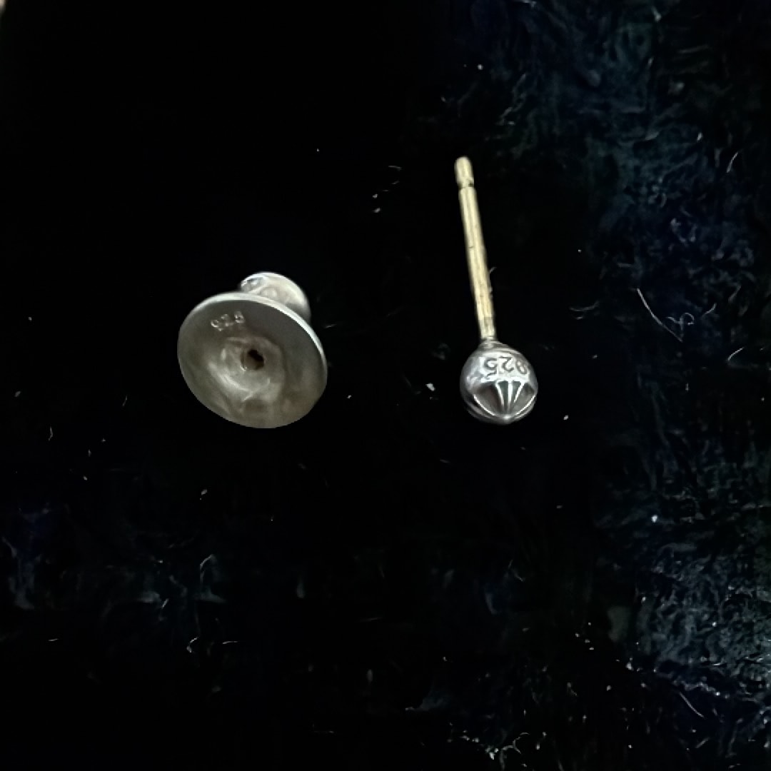 Chrome Hearts Mini Crossball Stud Earrings "Silver"