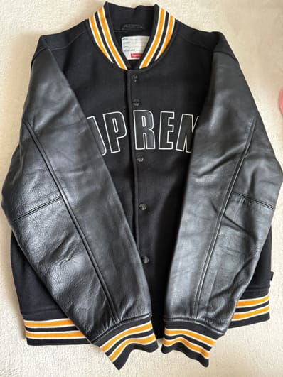 Supreme Bone Varsity Jacket "Black"