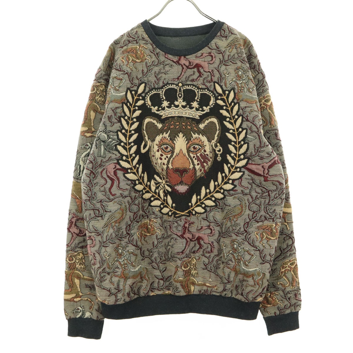 美品 ZARA ザラ トラ 刺繍 長袖 スウェット ベージュ系