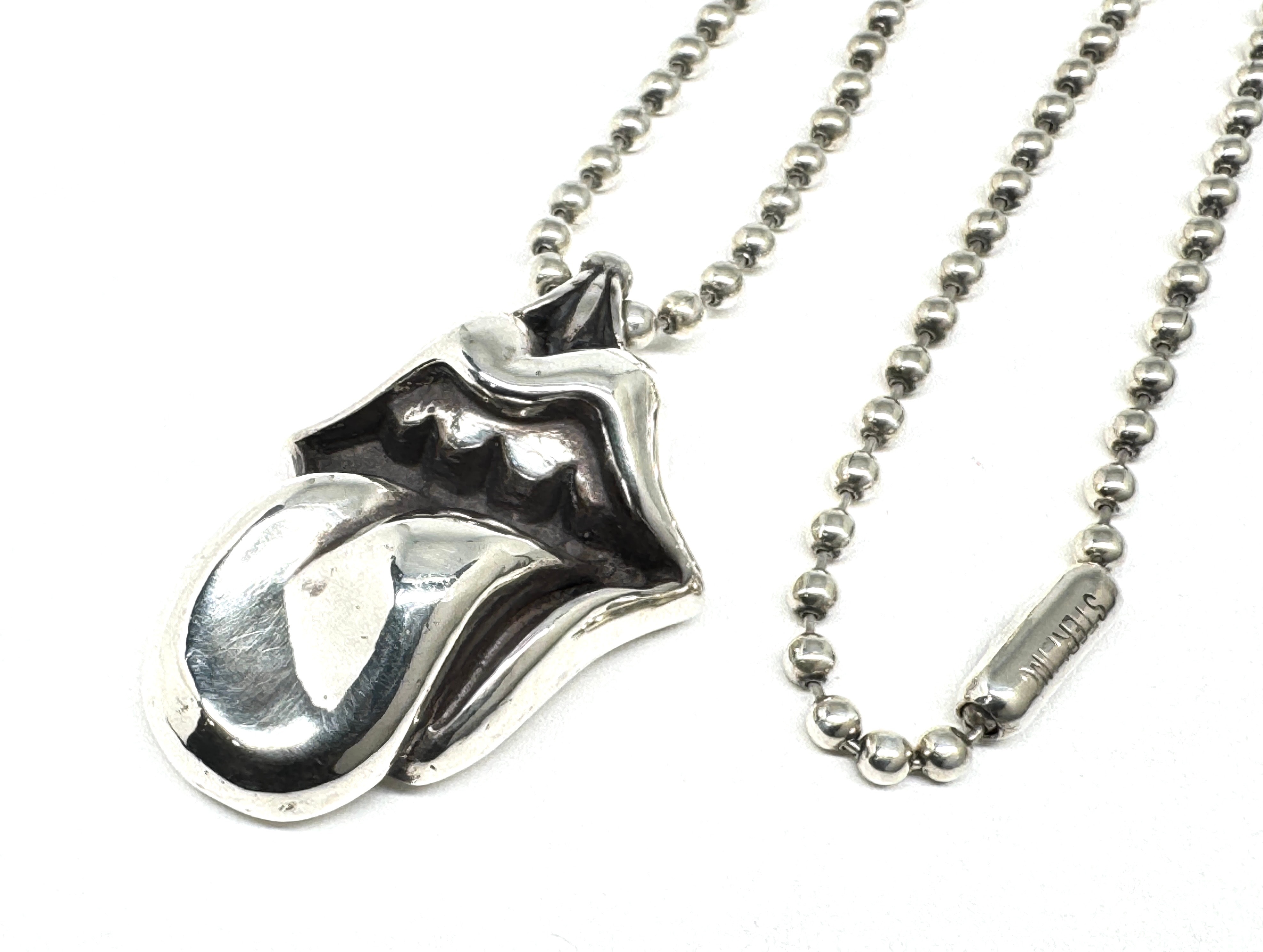 Chrome Hearts LIPS TONGUE CHARM  "Silver"