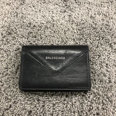 BALENCIAGA Papier Thin Card Holder "Black"