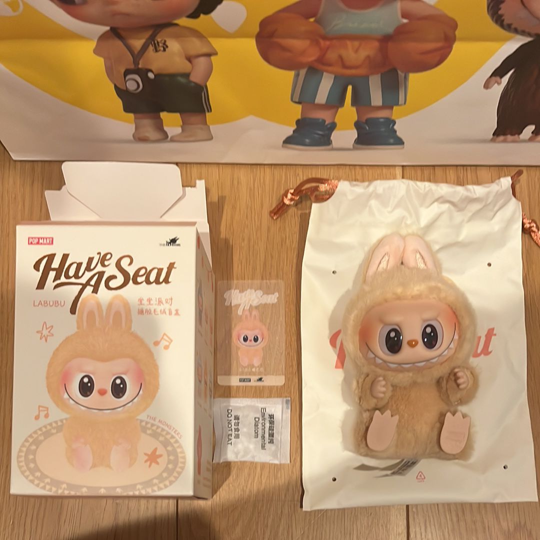POP MART THE MONSTERS (LABUBU) Have a Seat Plush Series BABA
