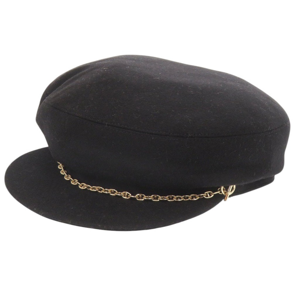 エルメス  ベルイル シェーヌダンクル  キャスケット カシミヤ