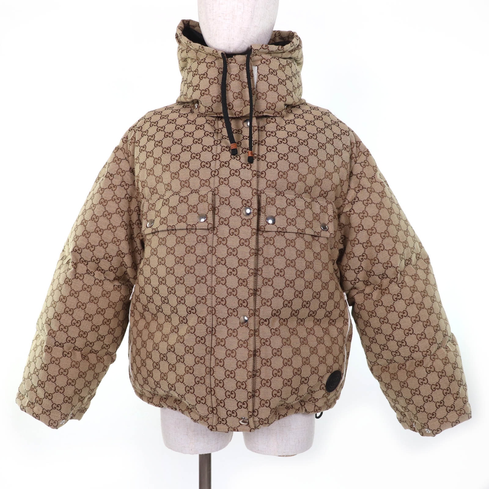 極美品 グッチ ダウンジャケット ブラウン系 レディース 36 717558