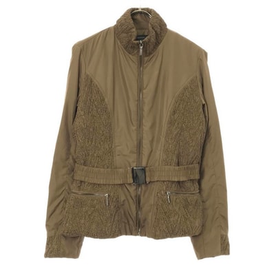 ZARA WOMAN ザラウーマン ジップジャケット L ブラウン ベルト付