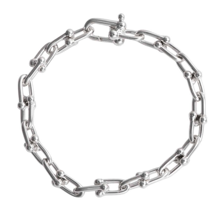 TIFFANY&Co. ティファニー ハードウェア スモール リンク ブレスレット シルバー【中古】