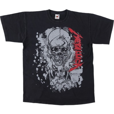 古着 フルーツオブザルーム FRUIT OF THE LOOM Classic Valueweight METALLICA メタリカ ドクロ柄 スカル柄 バンドTシャツ バンT メンズM相当/eaa648416