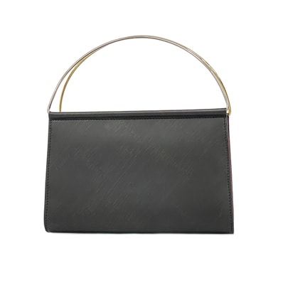 【6gd4940】カルティエ ハンドバッグ トリニティ レザー ブラック ゴールド/シルバー金具【中古】レディース
