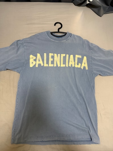 BALENCIAGA Tape Type T-Shirt Medium Fit "Blue"