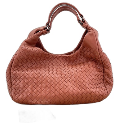 ボッテガヴェネタ BOTTEGAVENETA カンパーナ イントレチャート ハンドバッグ レザー【中古】