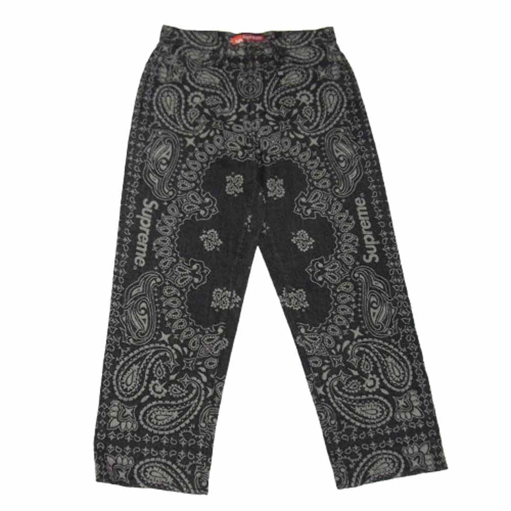 Supreme シュプリーム パンツ 25SS Bandana Jacquard Baggy Jean バンダナ ジャガード バギー デニムパンツ【極上美品】【中古】