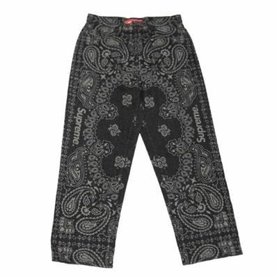 Supreme シュプリーム パンツ 25SS Bandana Jacquard Baggy Jean バンダナ ジャガード バギー デニムパンツ【極上美品】【中古】