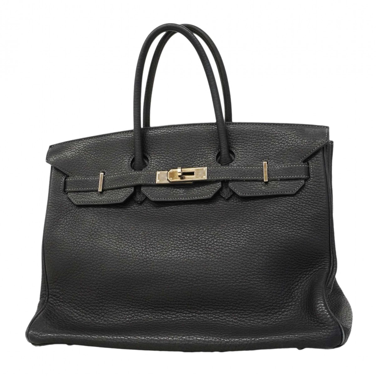 【6dc2780】エルメス ハンドバッグ バーキン35 トゴ ブルーインディゴ シルバー金具 □L刻印【中古】レディース