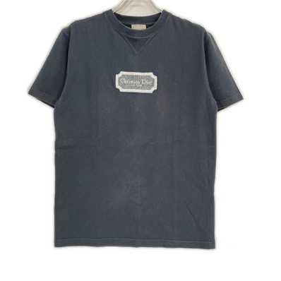 ディオールオム 243J685B0554 ブラック 22AW ロゴエンブロイダリー グレー Tシャツ XS