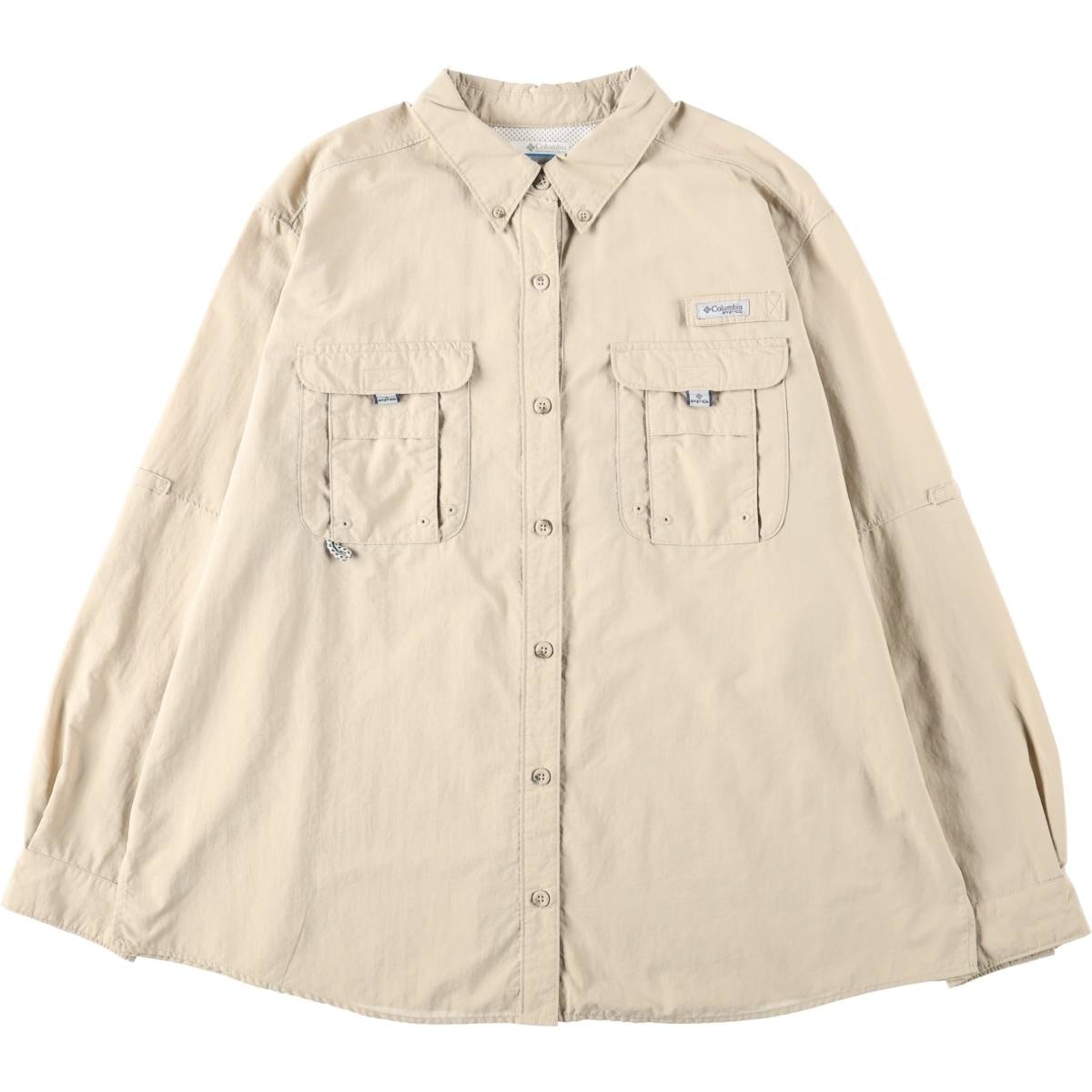 古着 コロンビア Columbia PFG ボタンダウン 長袖 フィッシングシャツ ロールアップシャツ レディースXL相当/eaa664632