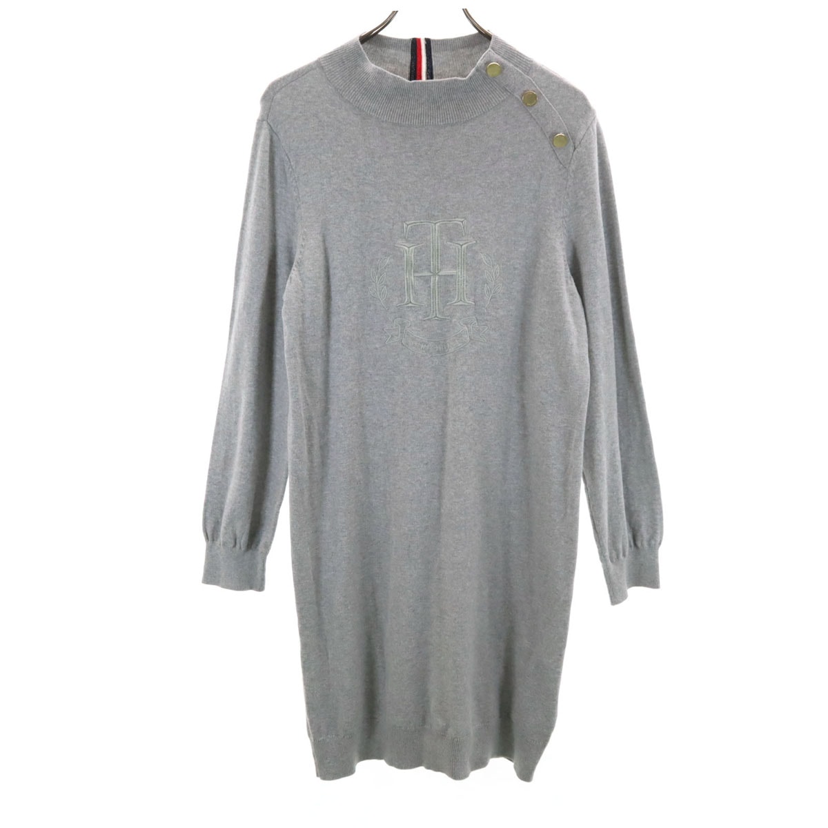 TOMMY HILFIGER トミーヒルフィガー 長袖 ワンピース M グレー