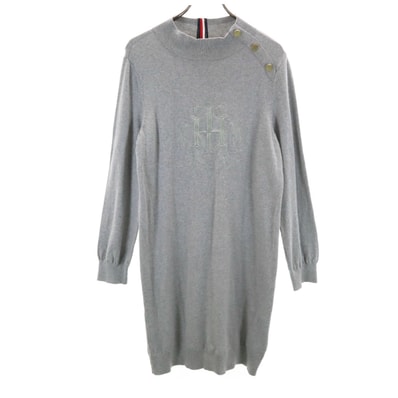 TOMMY HILFIGER トミーヒルフィガー 長袖 ワンピース M グレー