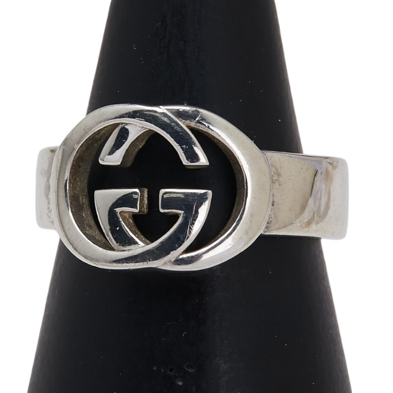 グッチ インターロッキングG リング 指輪 #11 SV925 シルバー レディース GUCCI 中古