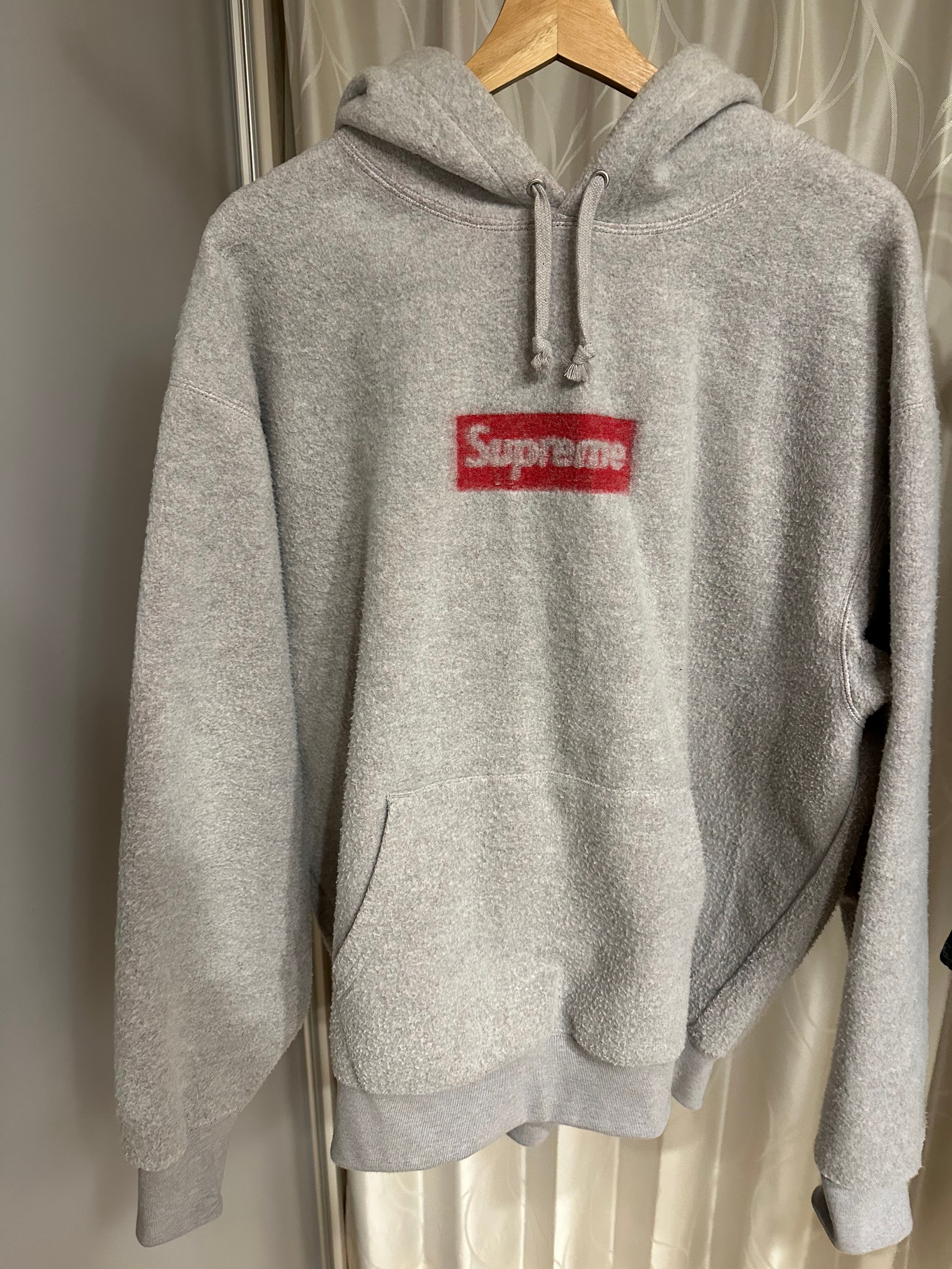 Supreme Inside Out Box Logo Hooded Sweatshirt "Heather Grey"