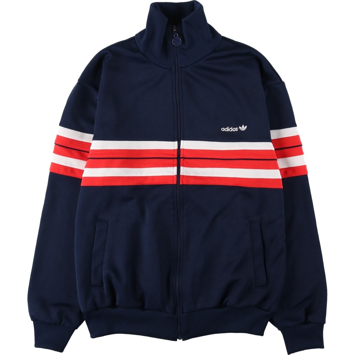 古着 80年代 アディダス adidas トレフォイルロゴ ジャージ トラックジャケット メンズM相当 ヴィンテージ/eaa632538