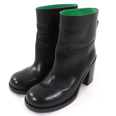 美品 ボッテガヴェネタ ショートブーツ Cavallo ブラック レディース 37 716214