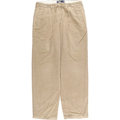 古着 ラルフローレン Ralph Lauren POLO by Ralph Lauren ツータック 太畝 コーデュロイパンツ メンズw33相当/eaa482129