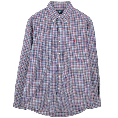 古着 ラルフローレン Ralph Lauren BLAKE 長袖 ボタンダウンチェックシャツ メンズM相当/eaa662027