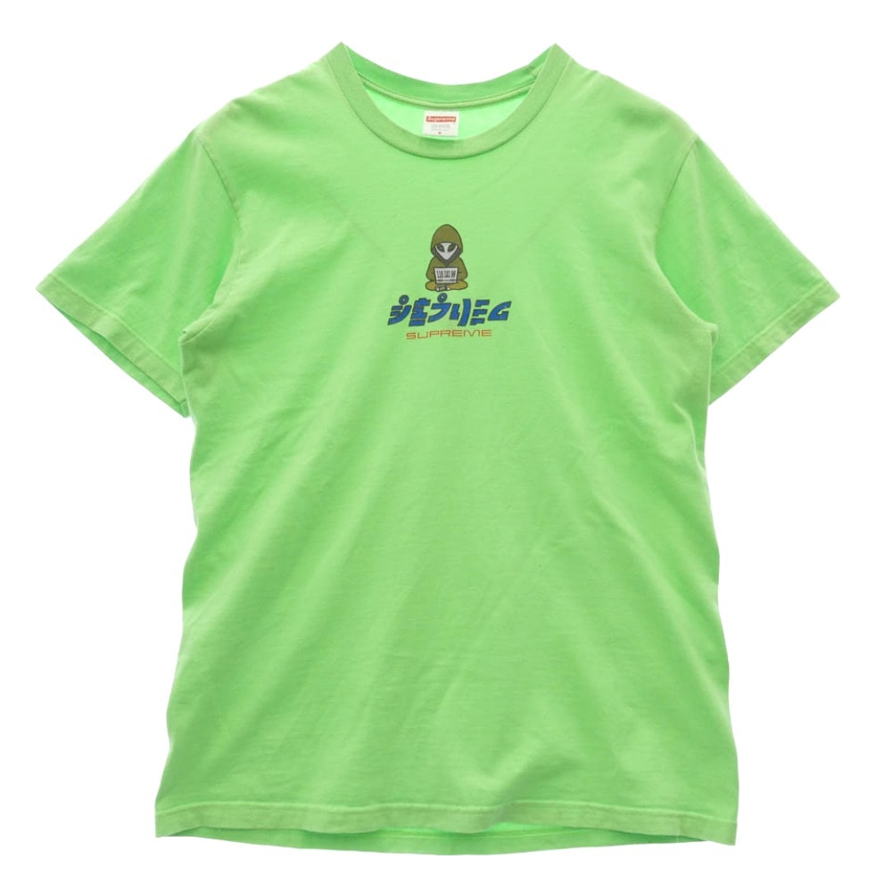 Supreme シュプリーム 22SS Alien Tee エイリアン クルーネック 半袖 Tシャツ ショートスリーブ カットソー ライトグリーン系 S【中古】