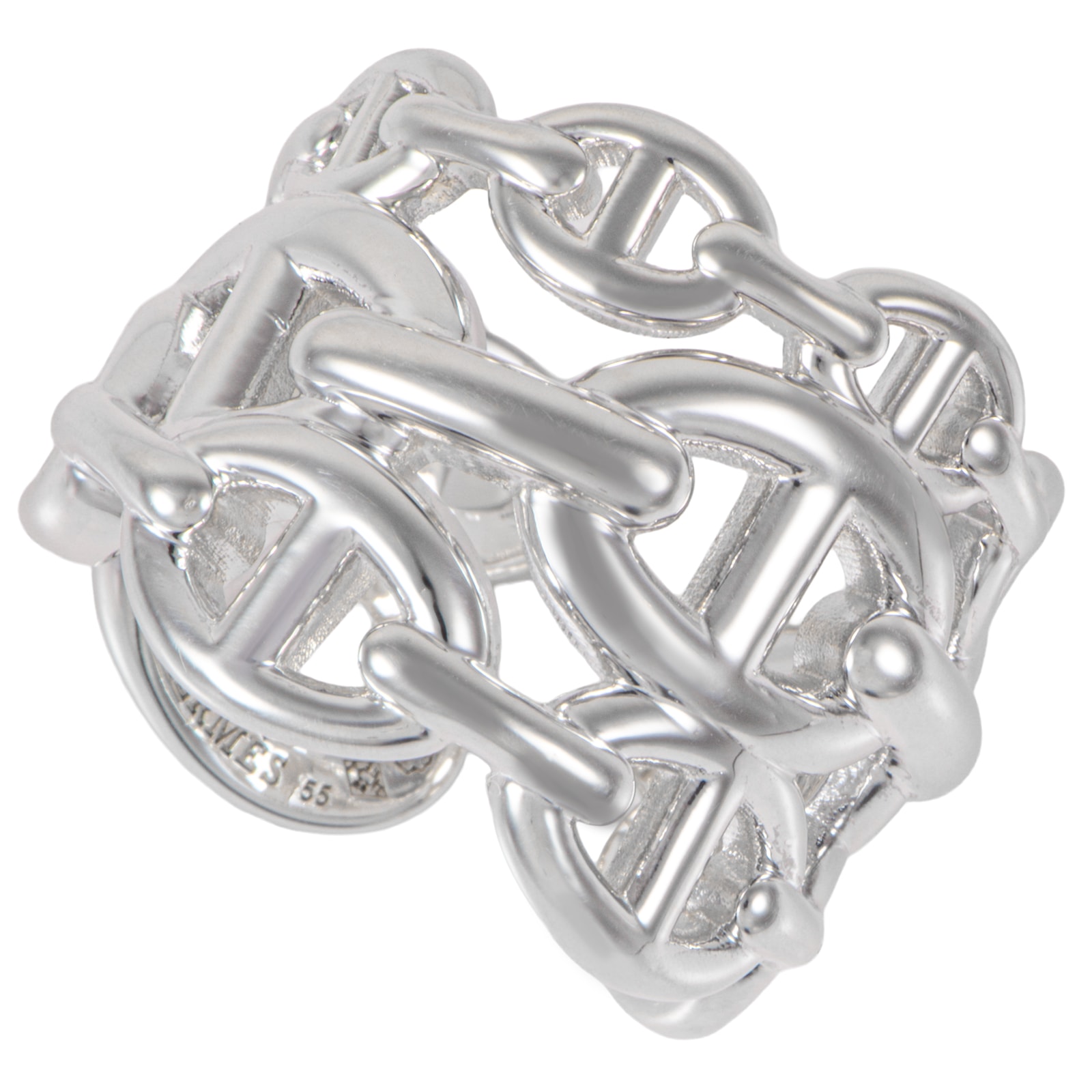 HERMES エルメス シェーヌダンクル アンシェネ GM リング 指輪 15号 シルバー925 シルバー【中古】