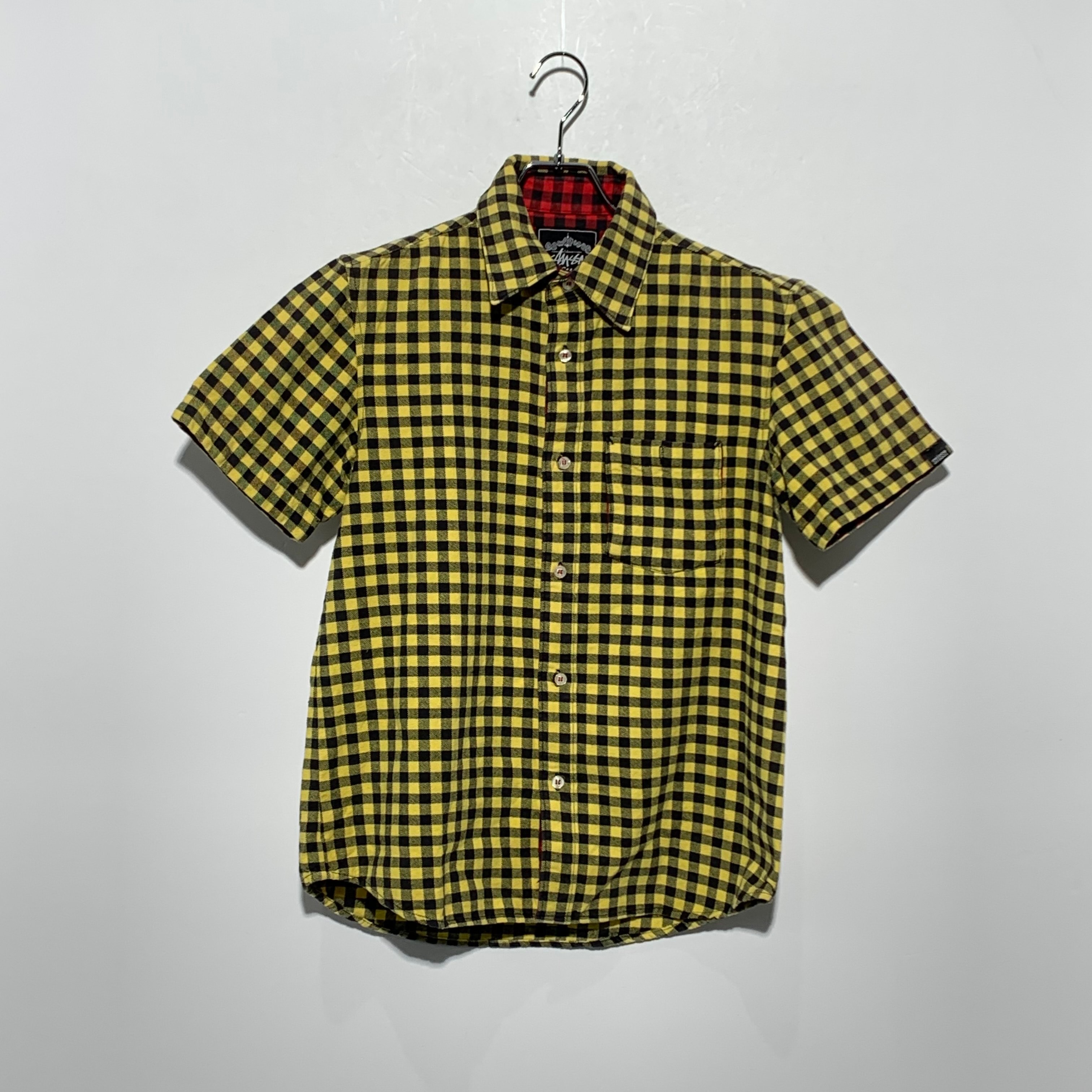 STUSSY FLANNEL SS SHIRT Yellow