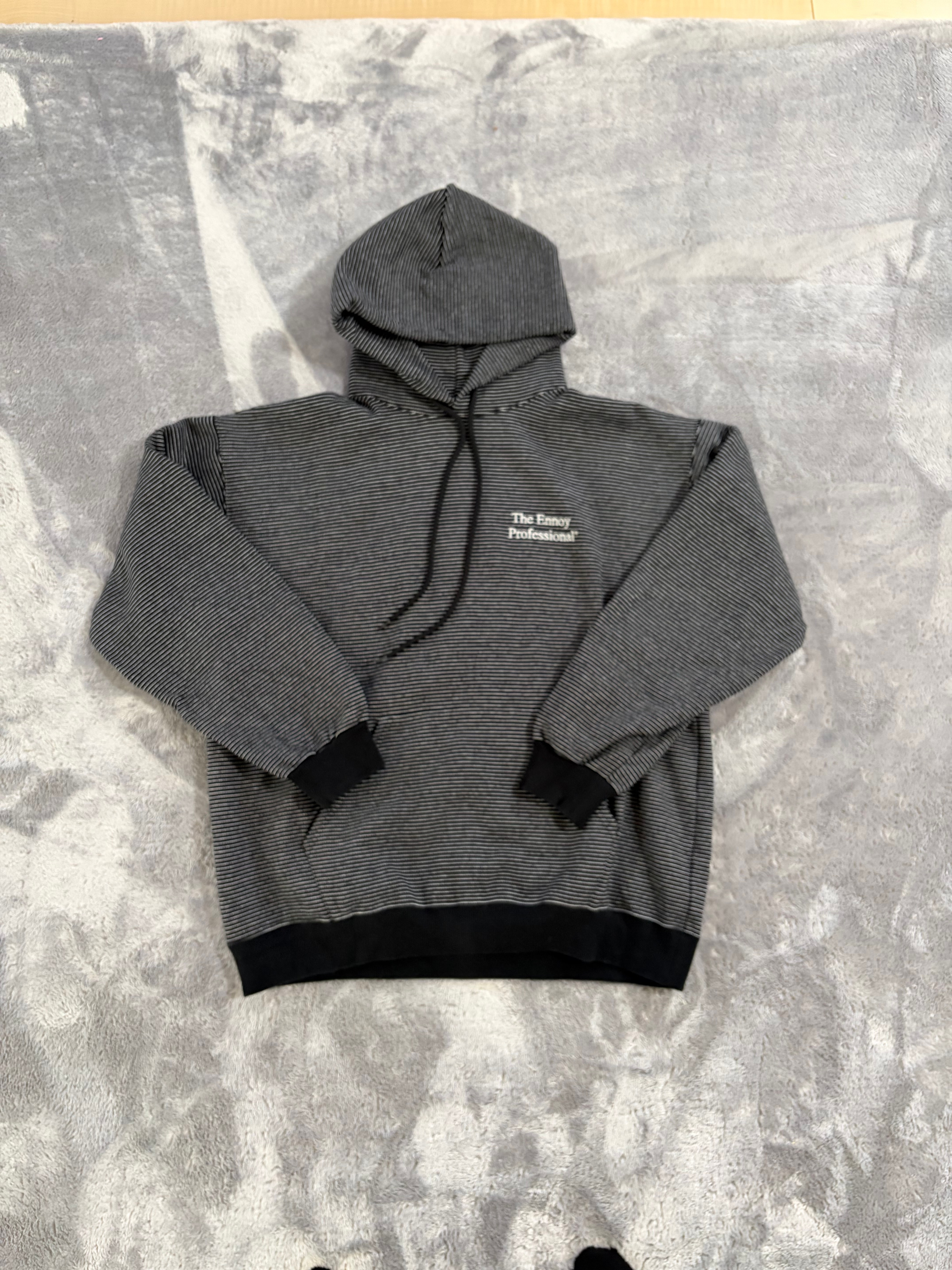 ENNOY Border Hoodie Sweat "Black×White"