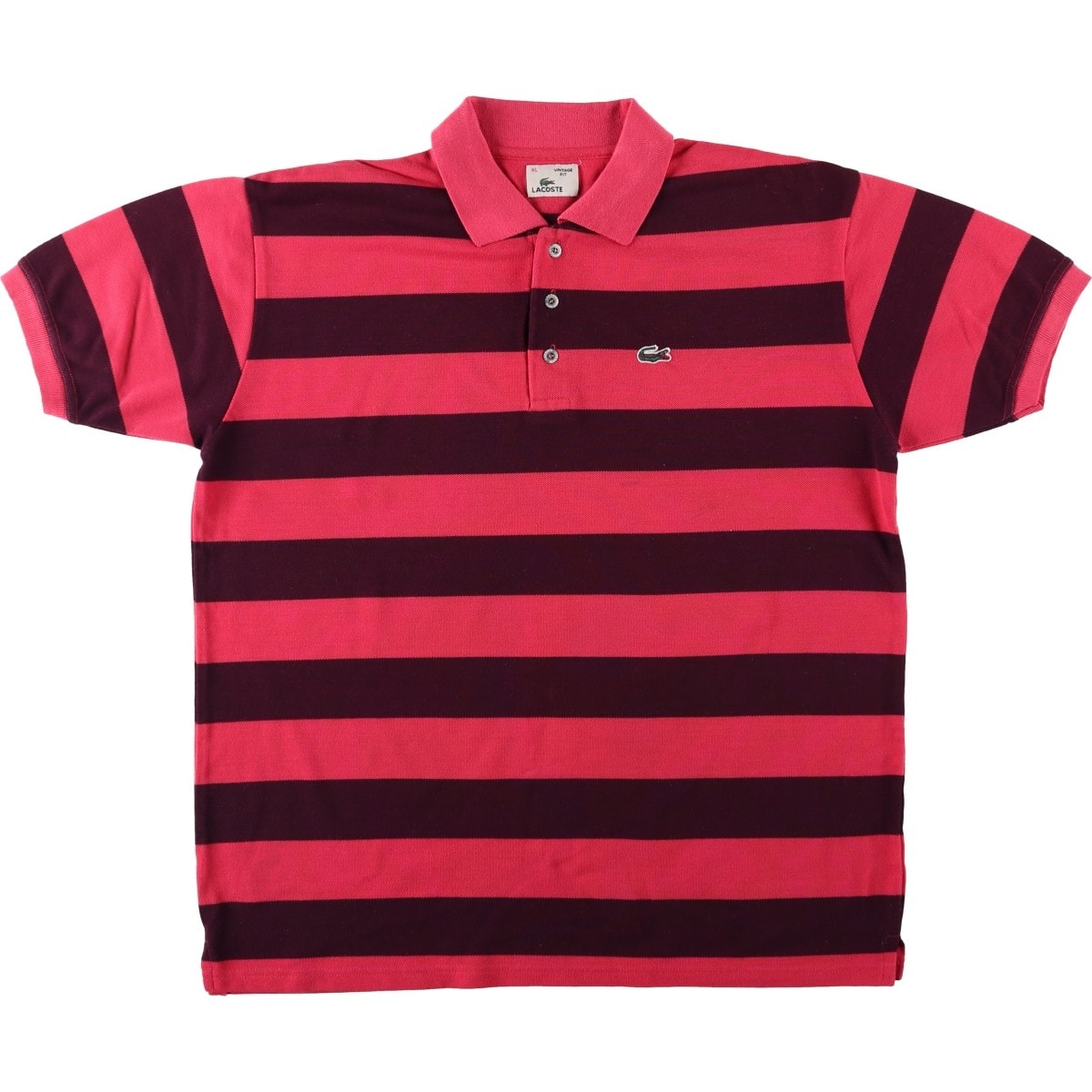 古着 ラコステ LACOSTE VINTAGE FIT 半袖 ボーダー ポロシャツ メンズXL相当/eaa622613